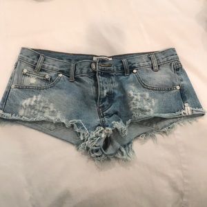 One Teaspoon Bonitas mini denim shorts